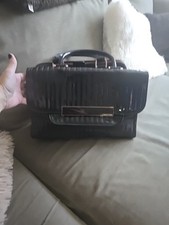 Ted Baker Mardun Black Quilted Enamel Tote Hand Bag