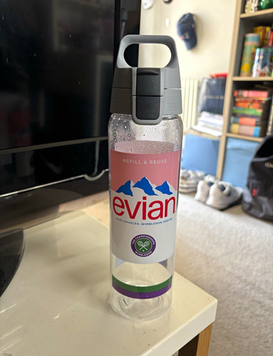 Evian wimbledon water bottle - wimbledon,