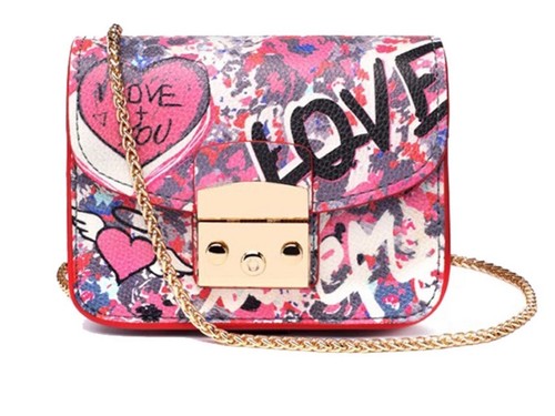 Graffiti pink evening - pink, bag