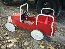 Beautiful vintage child's toy, large metal pedal car ~ Classic Red Fire truck