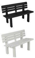 Plastic Garden Bench Black