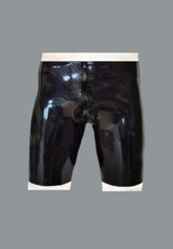 Rubber Latex Cycle Shorts Pouch Front