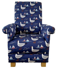 Fryetts Gulls Navy Fabric