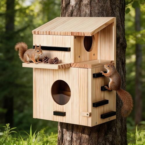 Mrhn squirrel house with - squirrel,