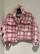 Zara Plaid Pink Shacket Size