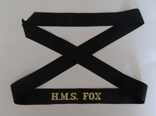 Royal navy cap tally hms - tally,