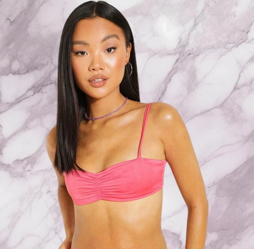 Boohoo petite ruched halter - boohoo,