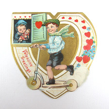 Vintage valentine card die - card, cut