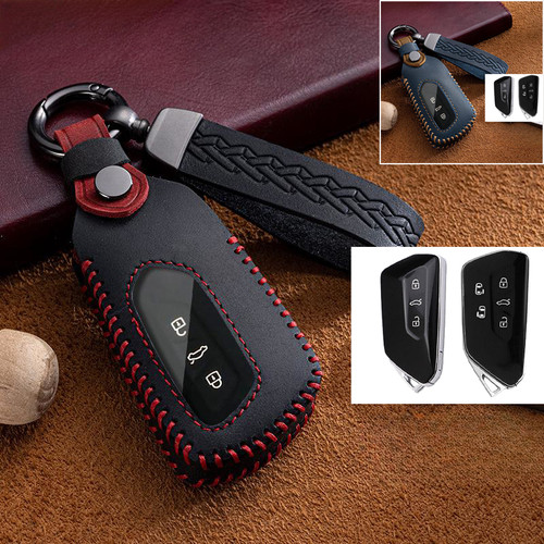 Leather tpu car key fob - key,