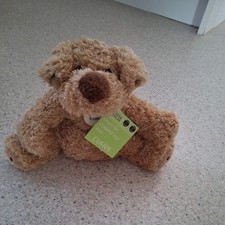 MARKS & SPENCER M&S -  retired Cosies Dog soft comforter plush, brown collar NEW