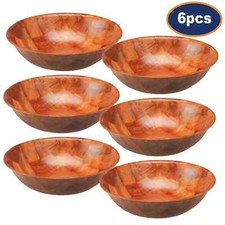 6x Wooden Woven Bowls 25cm