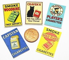 Dolls House Shop Posters Cigarette 1:12 Scale Miniature Old Fashion Set 5 tumdee