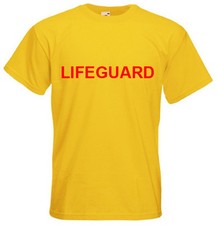 LIFEGUARD T-Shirt Ideal for Fancy Dress, Hen, Stag night, Baywatch Red Yellow