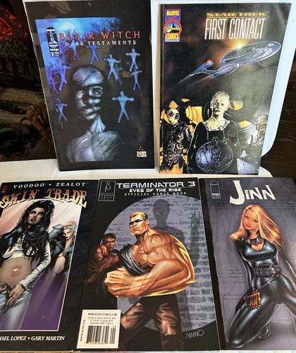 Five comic books - five, books,