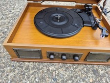 STEEPLETONE NORWICH VINYL RECORD PLAYER TURNTABLE FM RADIO MP3 USB SD CARD