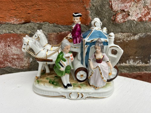 Porcelain carriage horses - porcelain,