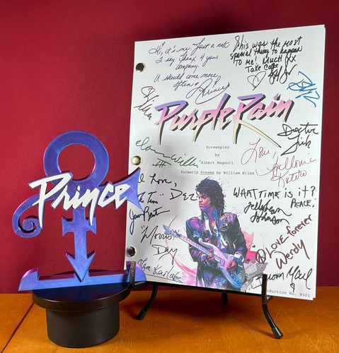 Purple rain script signed - purple,