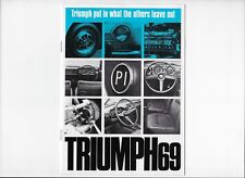1969 Triumph brochure: 2.5 PI, 2000, Vitesse, GT6, 1300, TR5, Spitfire & Herald