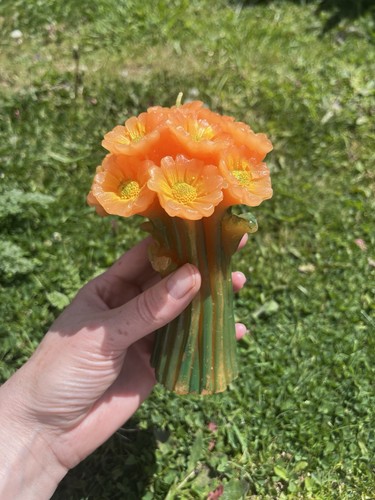 Vintage orange poppies flowers - vintage,