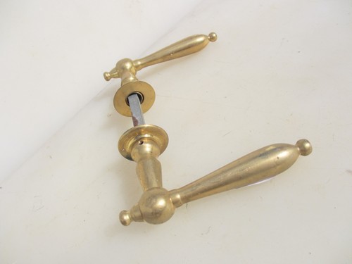 Antique brass lever door - lever,