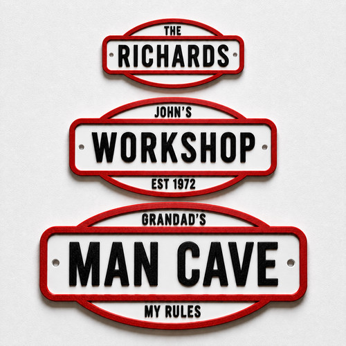 Personalised text sign - text,