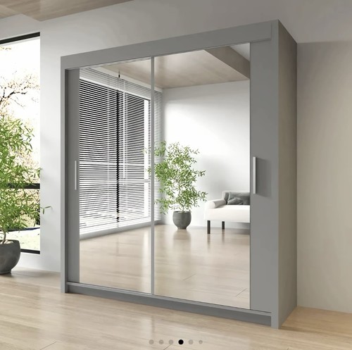 Grey door sliding - 2, mirrored