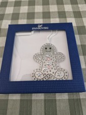 SWAROVSKI CRYSTAL XMAS GINGERBREAD MAN BOX EXCELLENT CONDITION 5004499