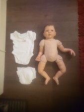 Reborn Life Like  Doll Open Eyes  With Dark Coloured Hair Vgc Not Branded