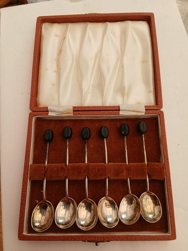 Antique coffee bean spoons - coffee,