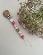 Dummy Pacifier Clip - W initial
