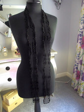 Antique beaded lace lappet collar Edwardian