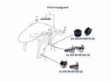 front mudguard fairing bolts &