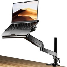 Gas Spring Laptop Mount with Adjustable Tray