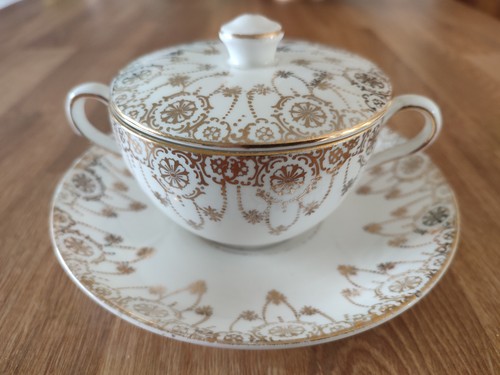 Antique sugar bowl - , lid