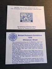 Great Britain Cinderella  : British Philatelic Exhibition (Wembley Reprint) 1975