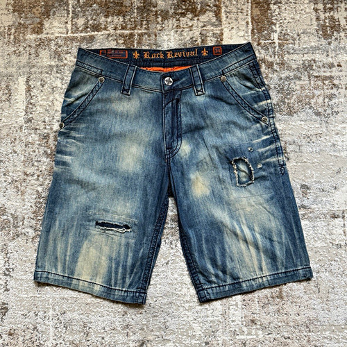 Rock revival mens denim - denim, shorts