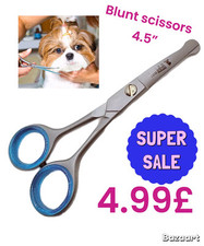 Professional Pet Grooming Scissors Shears 4.5” Curved Dog Cat Round Tip Scissors