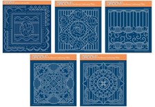 Clarity Stamps Groovi Parchment Embossing French Lace Midi Groovi or Plate Mate