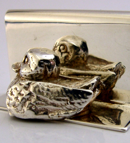 English sterling silver - silver, duck