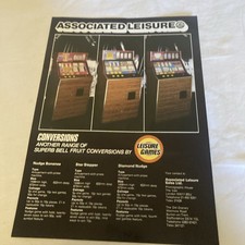 Leisure Games  One Arm Bandit Small Flyer / Advert  3 Machines