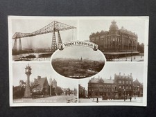 Views of Middlesbrough, Yorkshire Real Photo Vintage Postcard T7