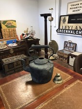 Vintage Very Old Heavily Patina Heavy Copper Kettle 39x37cm