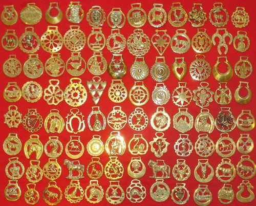 Vintage british horse brasses - vintage,