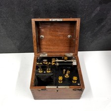 Antique 19thC Medical Scientific Faradic Coil Stimulator Electric Shock Machine