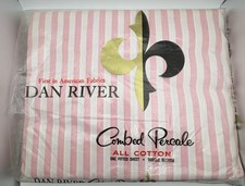 Vintage Dan River Pink White
