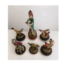 Woolbro Circus Clowns Figurines Rare Collection 6x Bundle Taiwan Made Vintage 
