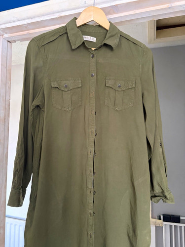 Indigo khaki shirt dress - m&s,