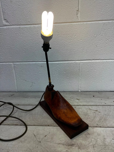 Vintage homemade wooden lamp - homemade,