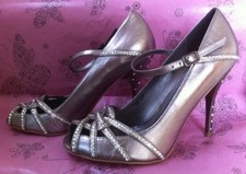 Silver Sparkle Crystal Peep Toe Wedding Bridal Shoes With SWAROVSKI ELEMENTS 