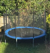 Nearly new 12ft Acrobat Plus trampoline with mat, safety net and ladder